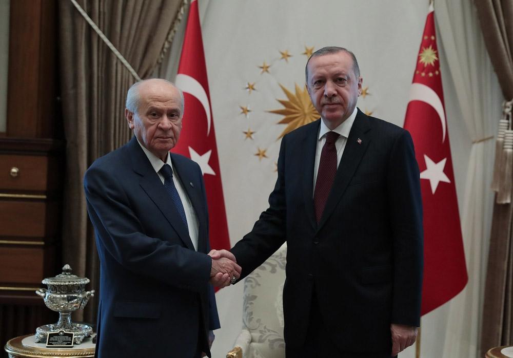 Cumhurbaşkanı Erdoğan ile Bahçeli görüşmesi başladı