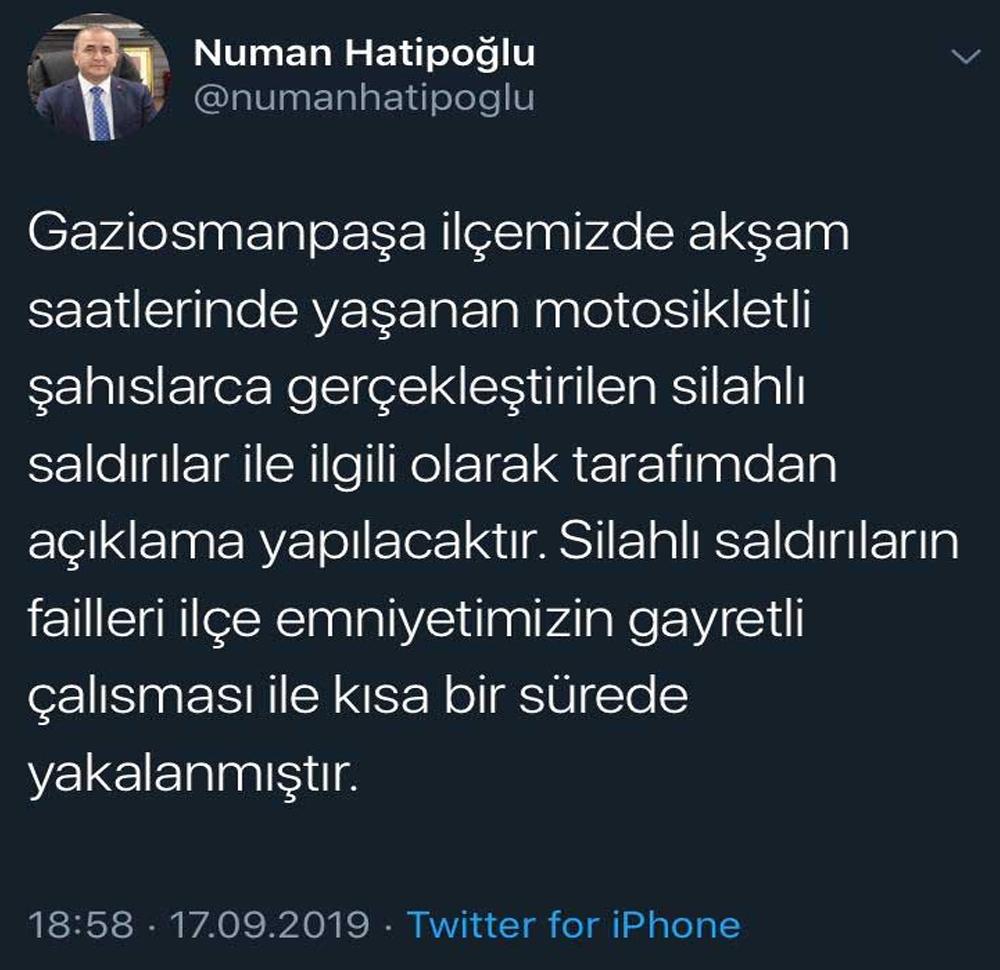 Gaziosmanpaşa Kaymakamı yaşanan saldırılarla ilgili açıklama yapacağını duyurdu