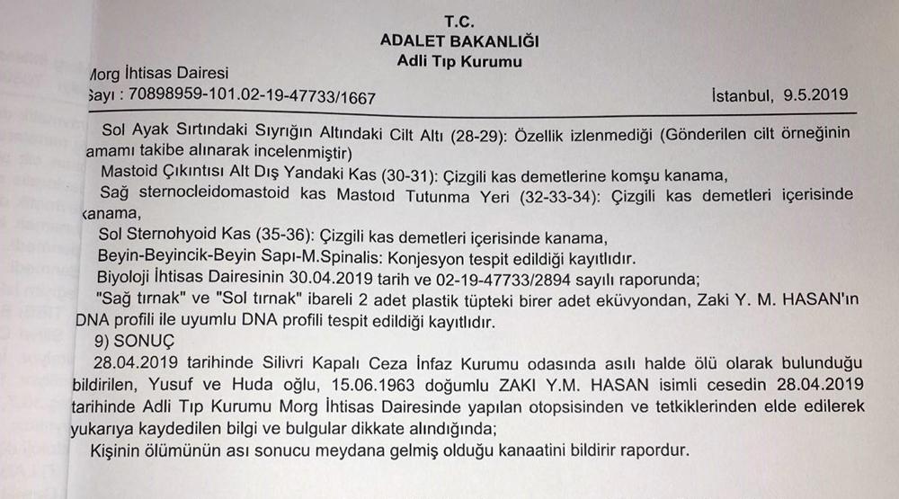 Cezaevinde ölü bulunan casusla ilgili adli tıp raporu çıktı 