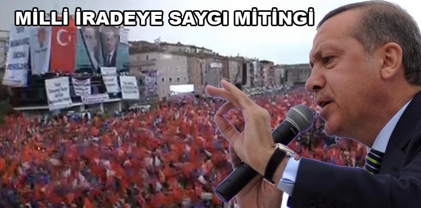 Ve Başbakan mitingde konuşmaya başladı...