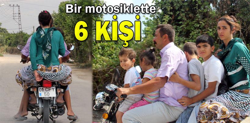 Bir motosiklete 6 kişi sığabilir mi?