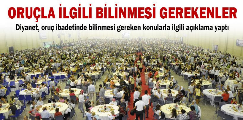 İşte oruçla ilgili bilinmesi gereken her şey