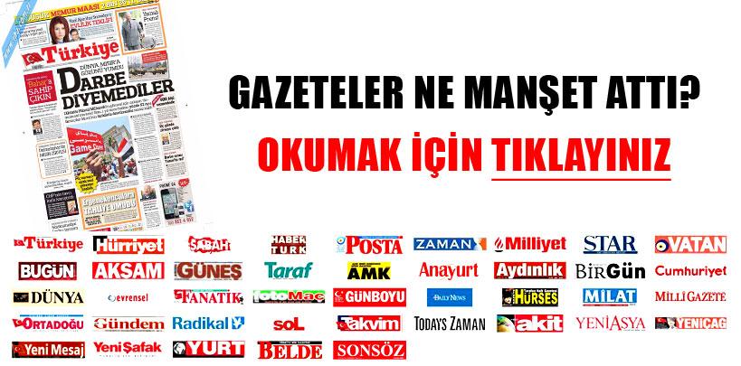 Gazete manşetleri