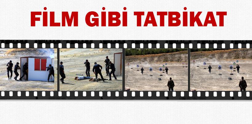 Burdur polisinden film gibi tatbikat