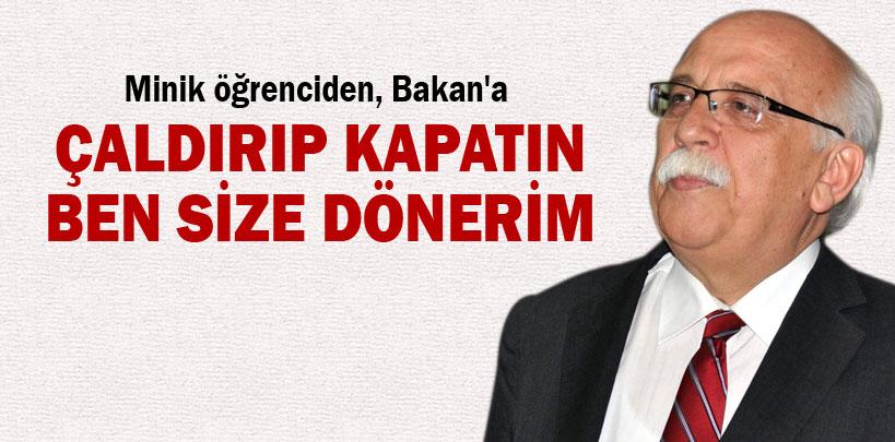 Minik öğrenciden Bakan Avcı'ya ilginç mektup