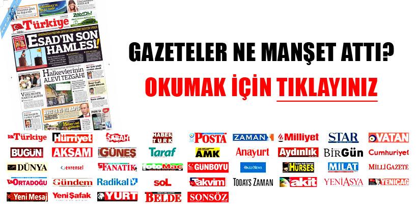 Gazete manşetleri