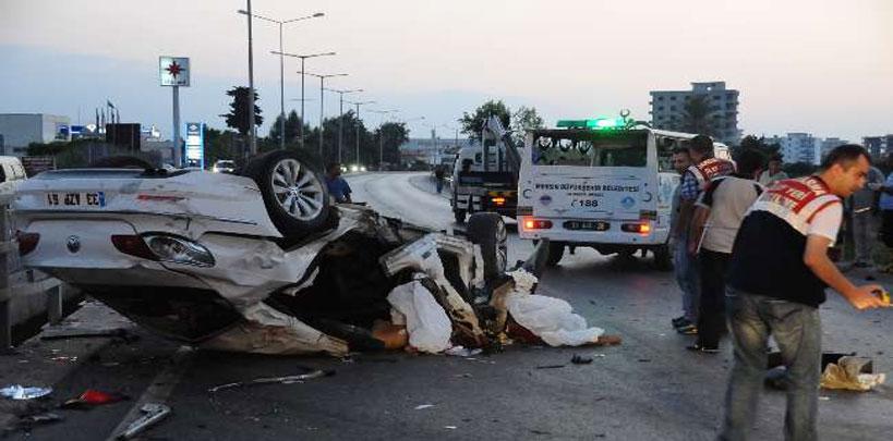 Mersin'de trafik kazası, 3 ölü, 3 yaralı