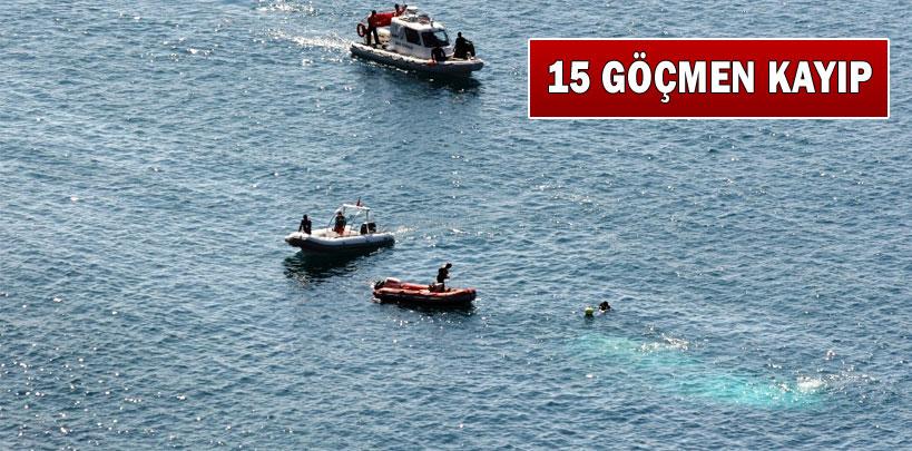 Bodrum'da kaçak taşıyan tekne battı