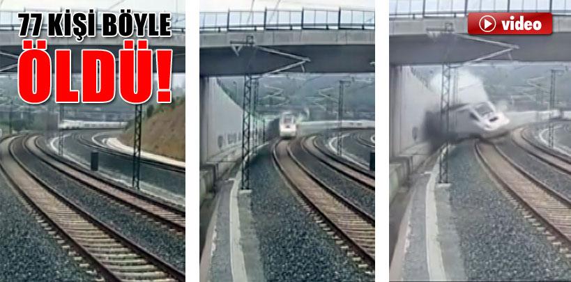 İspanya'daki tren faciası kamerada