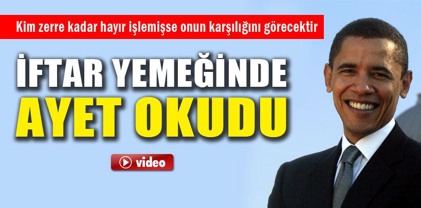 Obama iftar yemeğinde ayet okudu