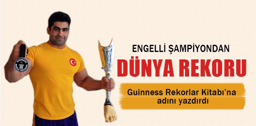 Engelli sporcu Tolga Murat Balıkçı dünya rekoru kırdı