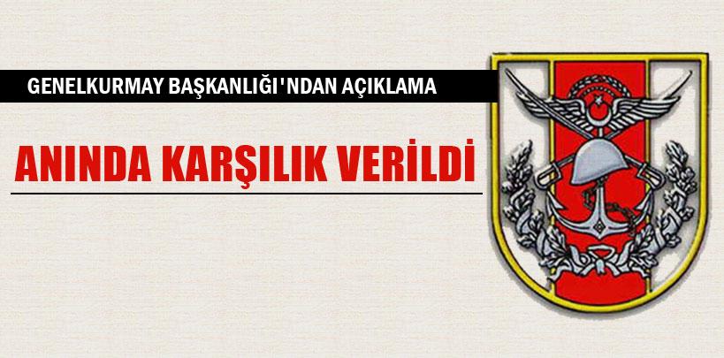 Genelkurmay Başkanlığı'ndan 'top mermisi' açıklaması