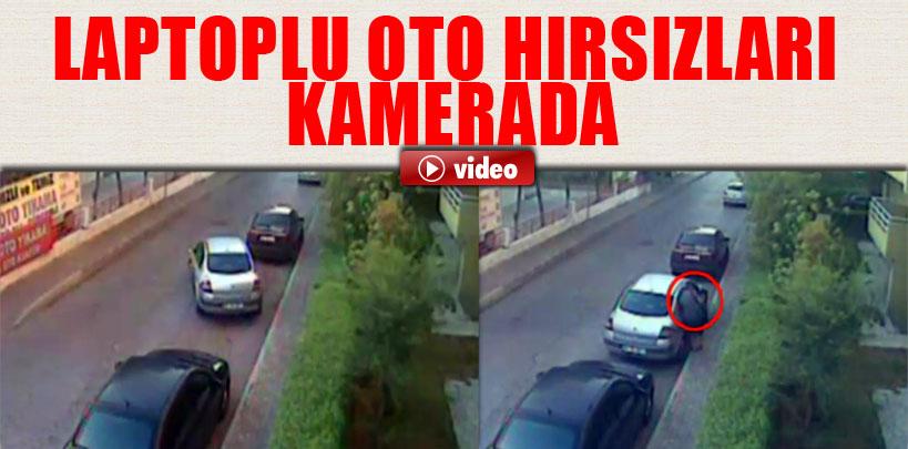 Bahçelievler'de laptoplu oto hırsızları kamerada