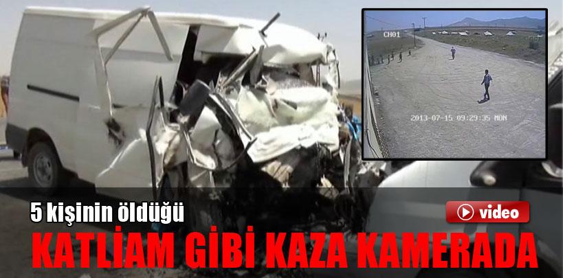 5 kişinin öldüğü kaza kamerada