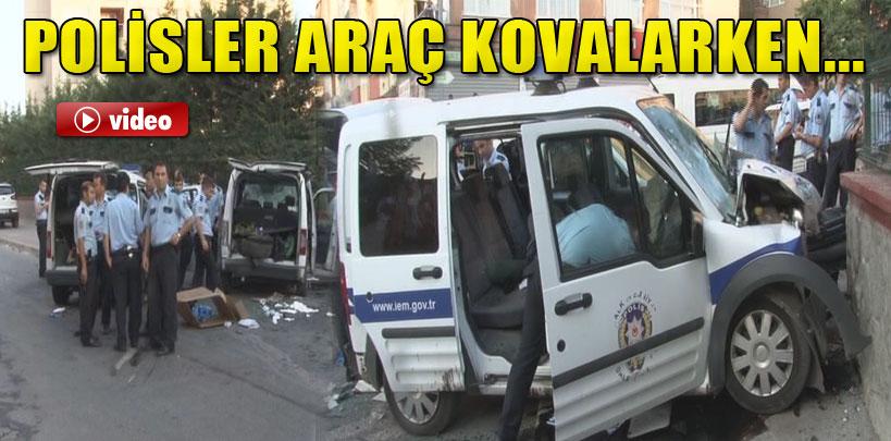 Küçükçekmece'de takip yapan polis otoları çarpıştı, 5 yaralı