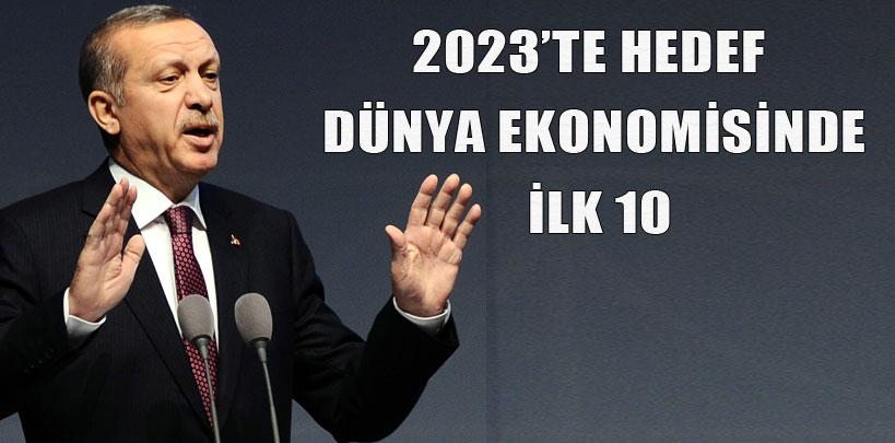 Başbakan Erdoğan 2023'te dünyada ilk 10 ekonomiyi hedefliyor