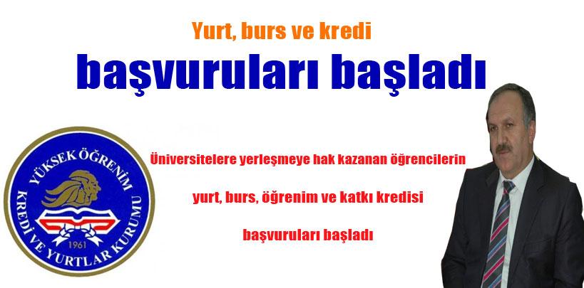 Yurt, burs ve kredi başvuruları başladı