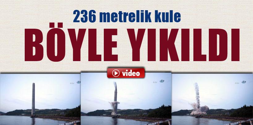 236 metrelik kule böyle yıkıldı