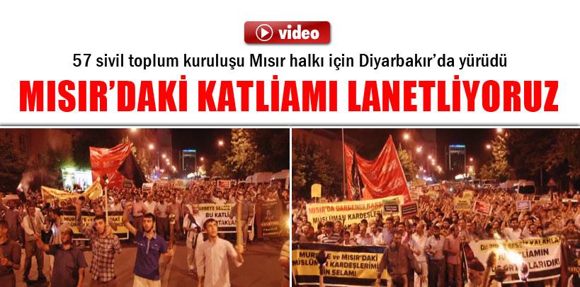 Diyarbakır'da Mısır'a destek yürüyüşü