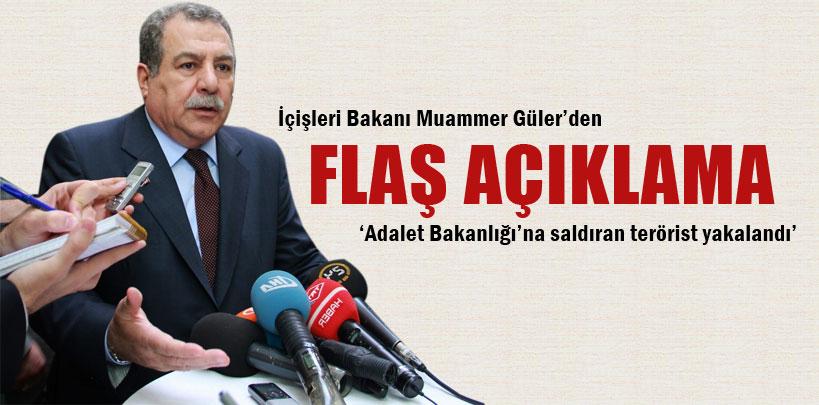 Muammer Güler, 'Adalet Bakanlığı'na saldıran terörist yakalandı'