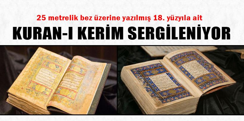 18. yüzyıla ait Kuran-ı Kerim sergileniyor