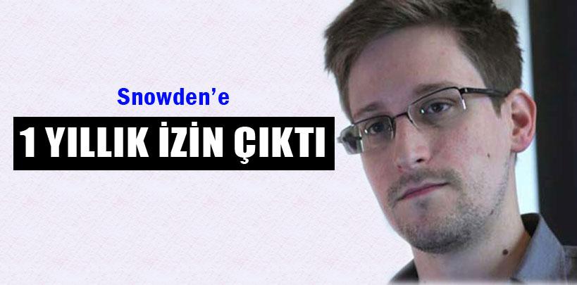 Snowden'e 1 yıllık izin çıktı