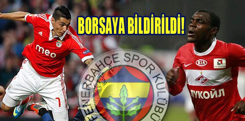 Fenerbahçe Cardozo ve Emenike'yi borsaya bildirdi