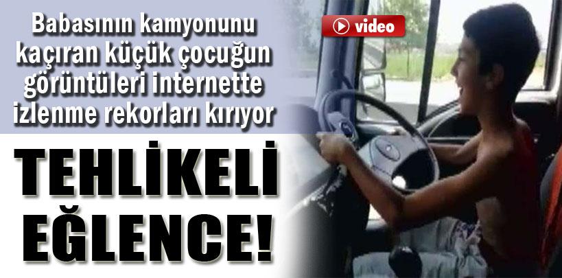 Küçük çocuğun tehlikeli eğlencesi