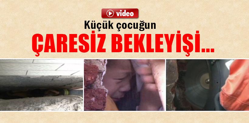 Çin'de küçük bir çocuk öyle bir yere sıkıştı ki