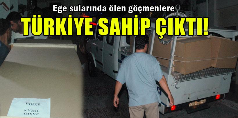 Ege sularında ölen göçmenlere Türkiye sahip çıktı