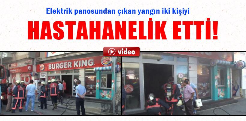 Restoranda yangın paniği