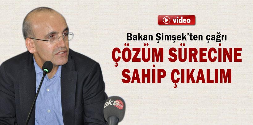 Bakan Mehmet Şimşek'ten ‘çözüm sürecine sahip çıkalım' çağrısı