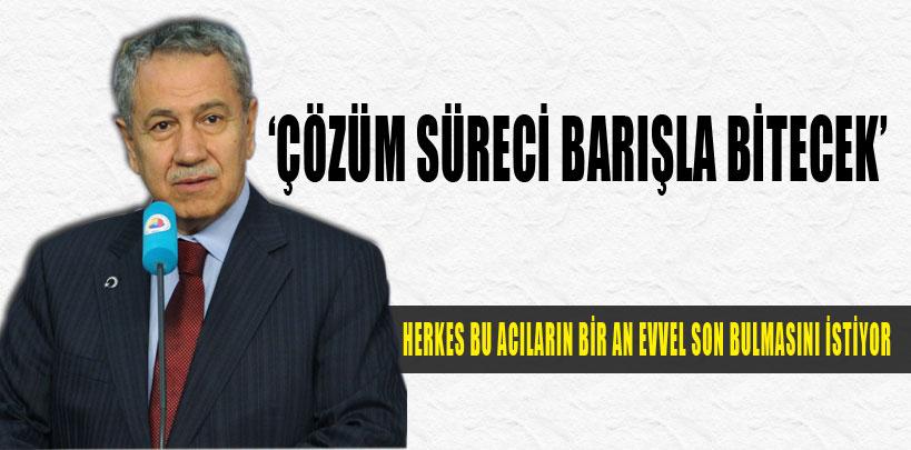 Arınç, 'Çözüm süreci barışla bitecek'