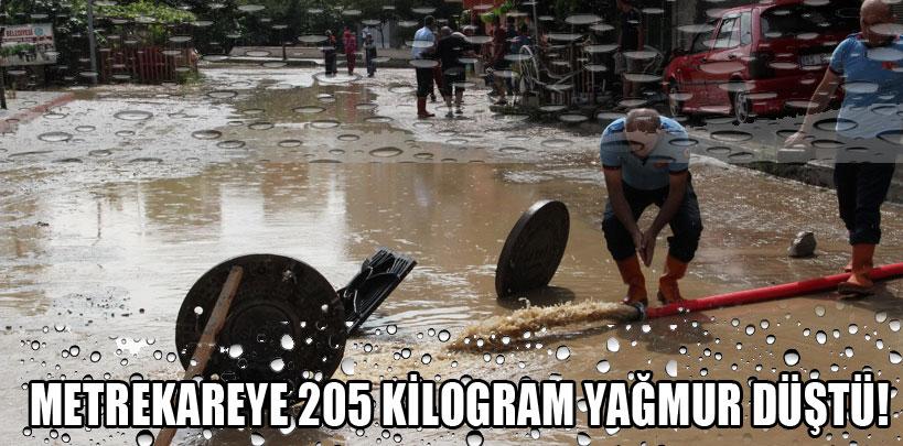 Metrekareye 205 kilogram yağış düştü