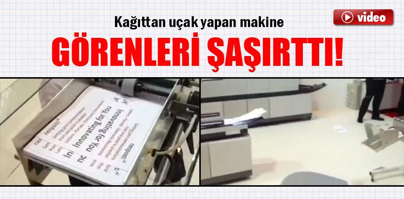 Kağıttan uçak yapan makine