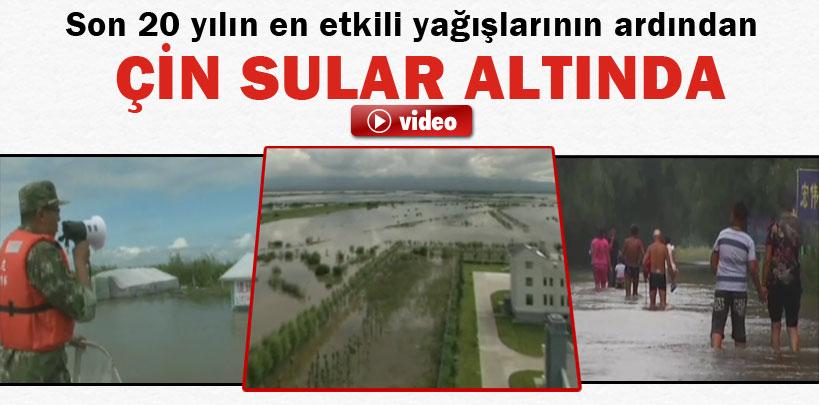 Çin'in kuzey doğusu sel suları altında