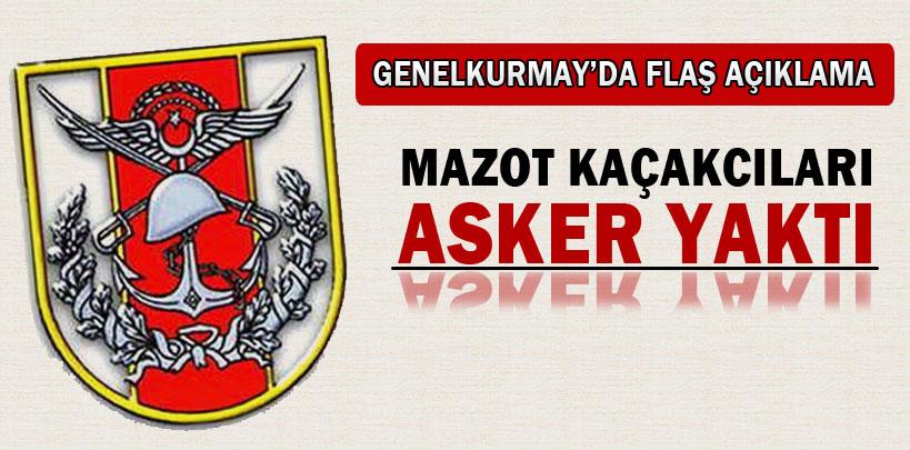 Mazot kaçakçıları asker yaktı