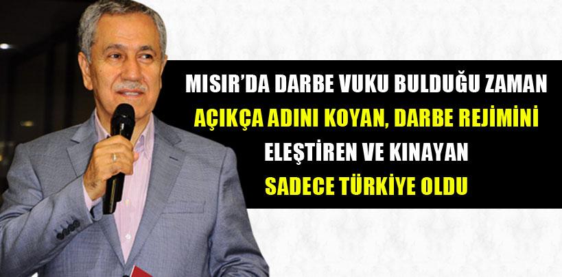 Bülent Arınç, 'Darbeyi tek kınayan ülke Türkiye oldu'