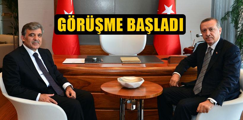 Abdullah Gül ve Başbakan Erdoğan görüşmesi başladı