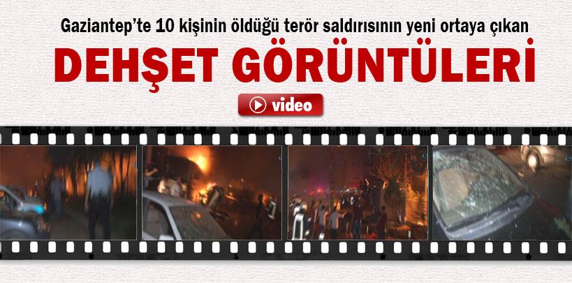 Gaziantep'te 10 kişinin öldüğü bombalı saldırının yeni görüntüleri