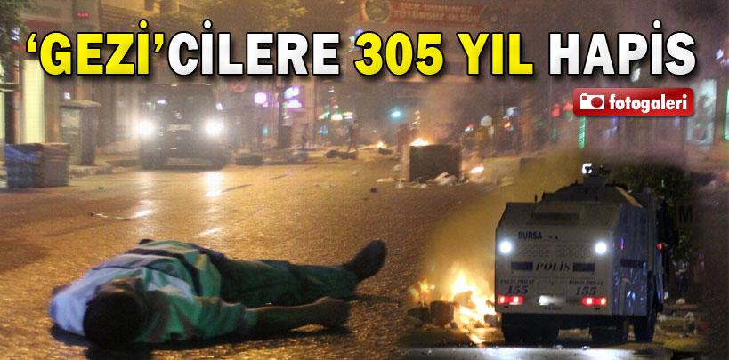 Bursalı gezicilerin 305 yıla kadar hapsi istendi