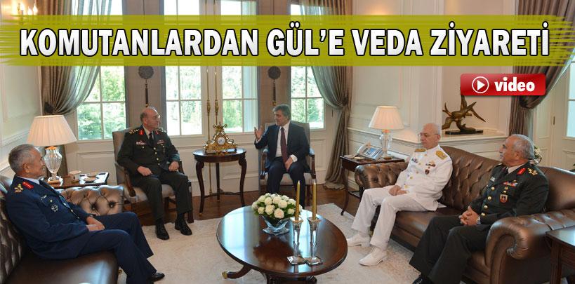 Komutanlardan Cumhurbaşkanı Abdullah Gül'e veda ziyareti