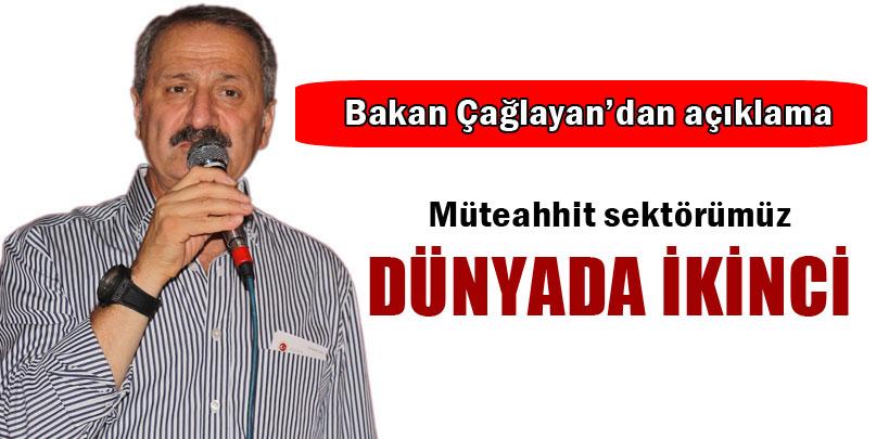 Zafer Çağlayan, 'Müteahhit sektörümüz dünyada ikinci'