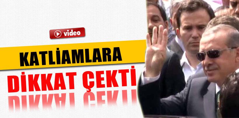 Başbakan Erdoğan'dan namaz çıkışı Rabia selamı