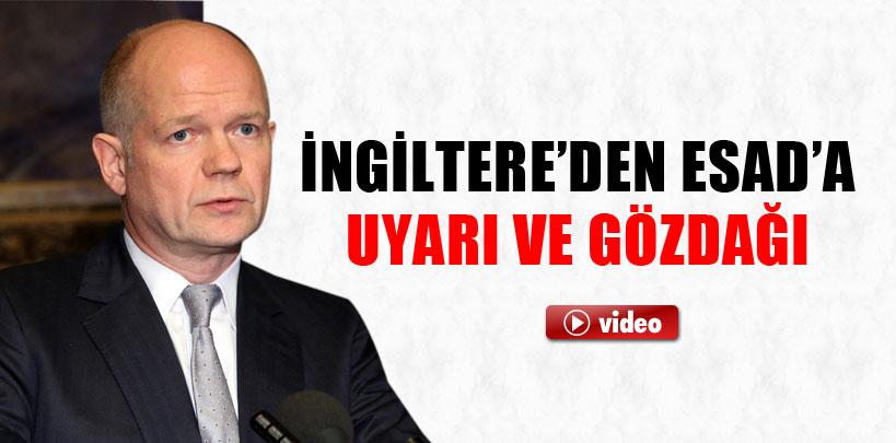 William Hague'den Esad'a uyarı ve gözdağı