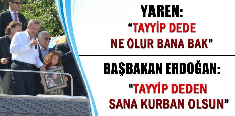 Minik Yaren, Tayyip dedesi ile 6 yıl sonra tekrar buluştu