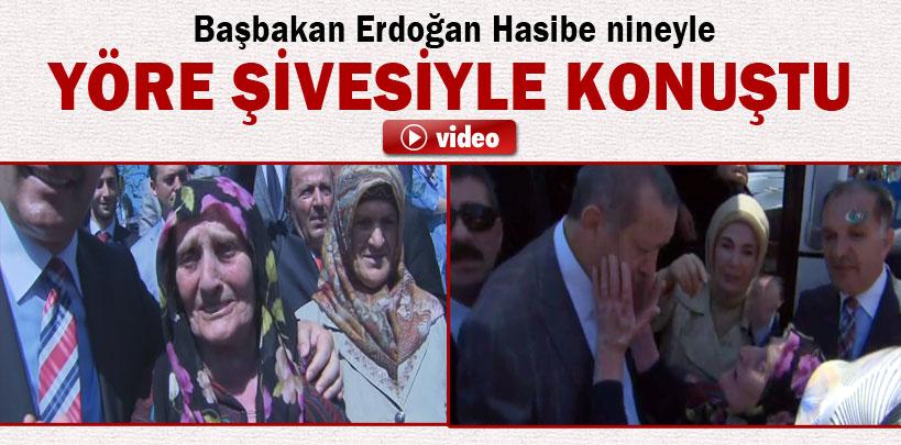 Başbakan Erdoğan Hasibe nineyle konuştu horon ekibini izledi