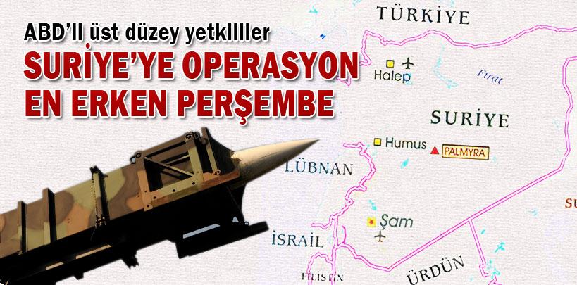 ABD'li yetkili, ‘Suriye'ye operasyon en erken Perşembe'