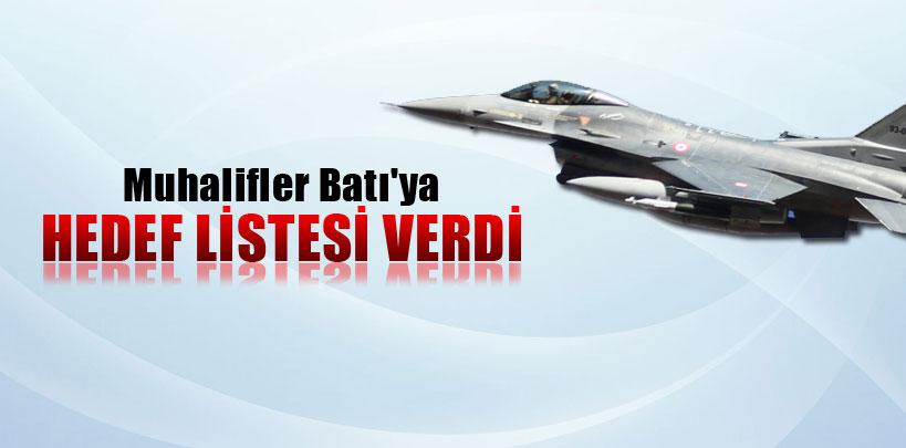 Muhalifler Batı'ya hedef listesi verdi