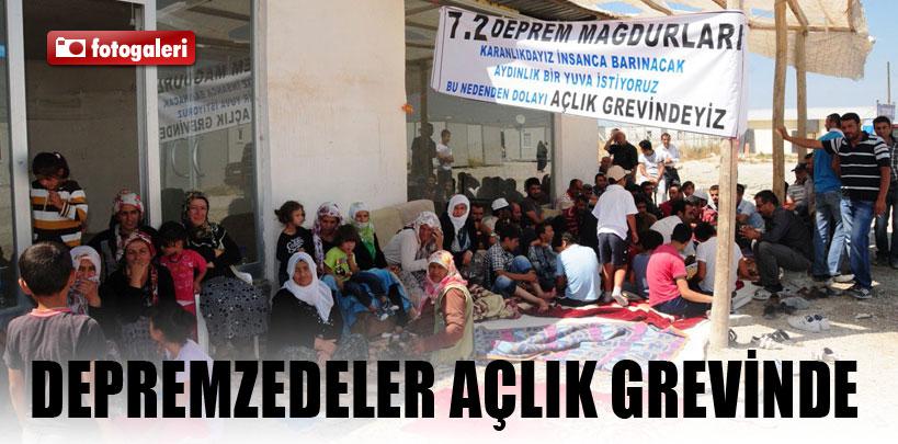 Depremzedeler açlık grevinde